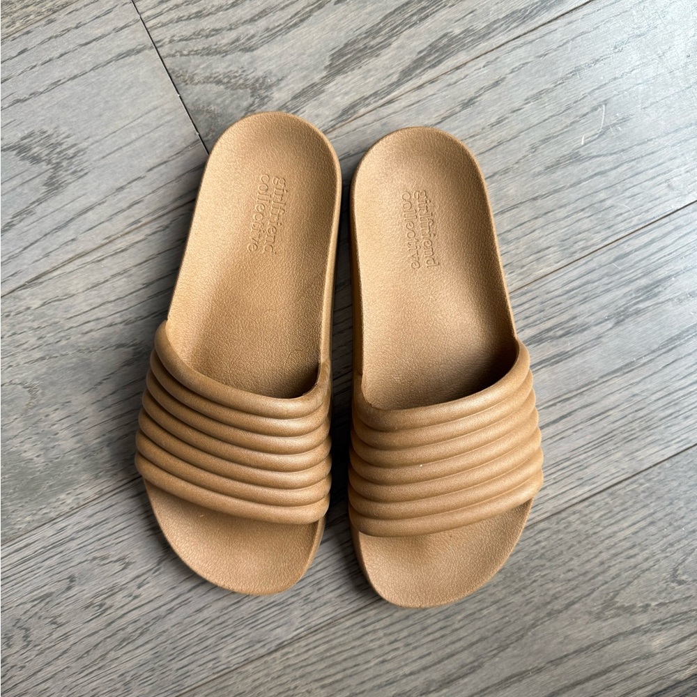 Girlfriend Collective Tan ReSlide Sandals